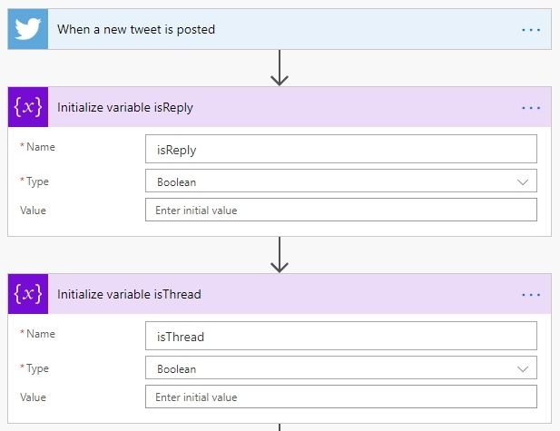 1 - When A New Tweet Is Posted and Variable settings