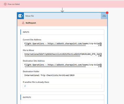 From one of the flows, error seems to be the same across all flows. (1/2)