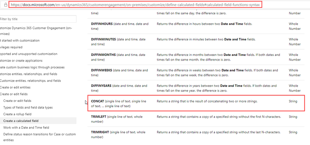 CONCAT info from Microsoft Docs