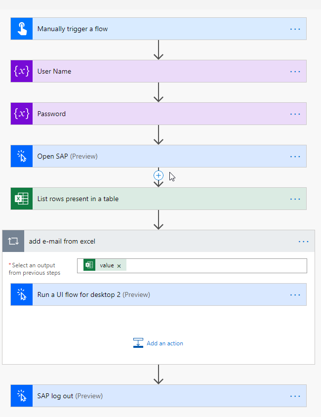 EXCEL list to SAP