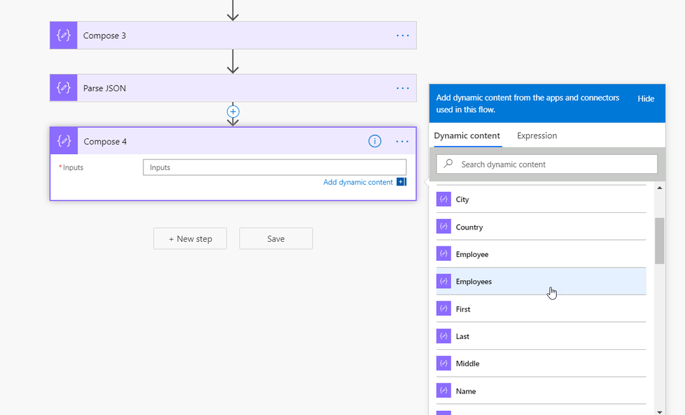 Now you can dynamically select the content within your file from OneDrive