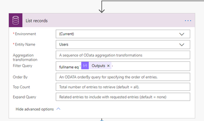 My List Records with my Odata filter