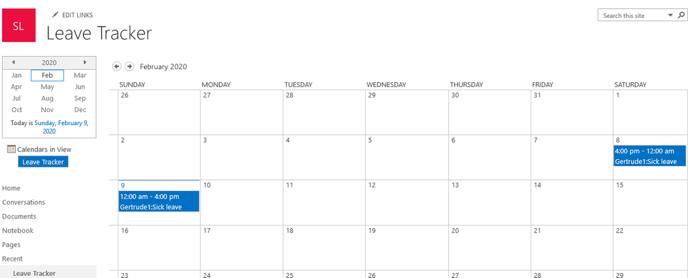 Sharepoint Calendar where it is advanced and different from the date set on the form.