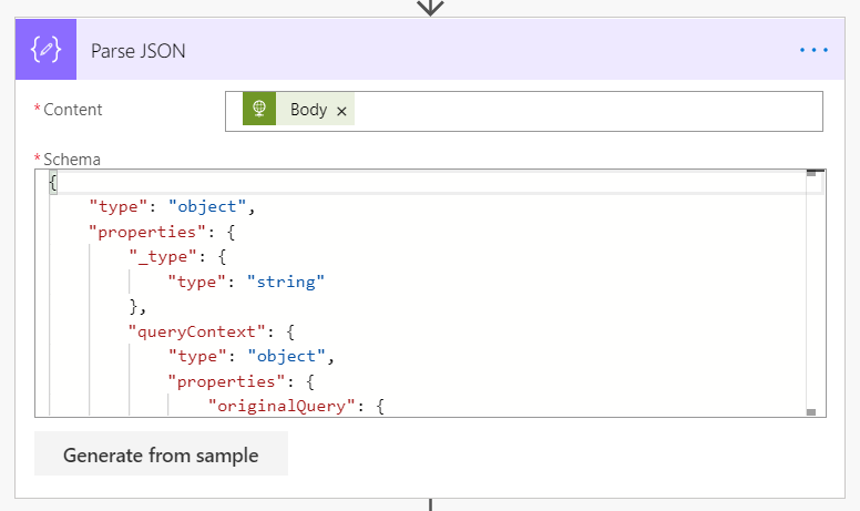 Bing Web Search API with Power Automate Part 2 - Parse JSON.PNG