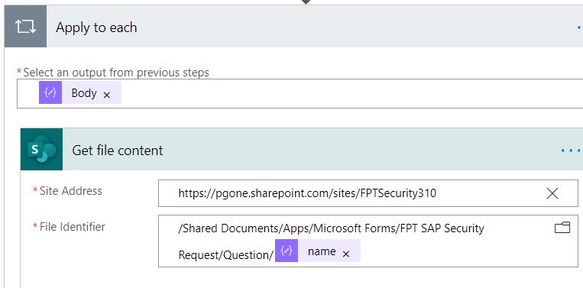 input to the get file connector