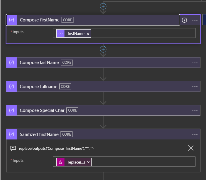 See Compose firstname & Sanitize firstname