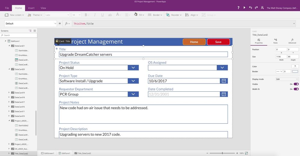 Edit Form Data Source