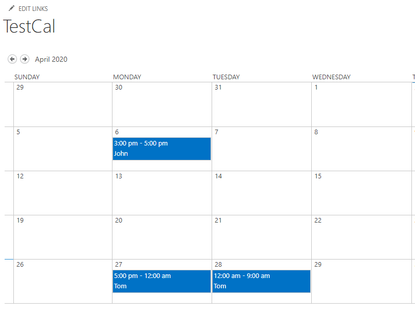 sharepoint calendar