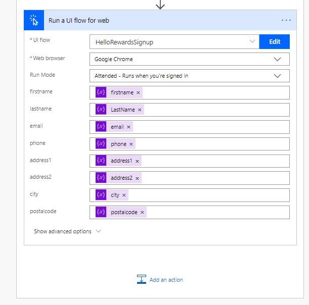 Calling the UiFlow