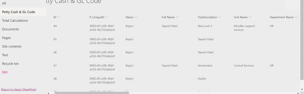 Sharepoint List