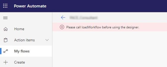 Power Automate error - Please call loadWorkflow before using the designer.jpg