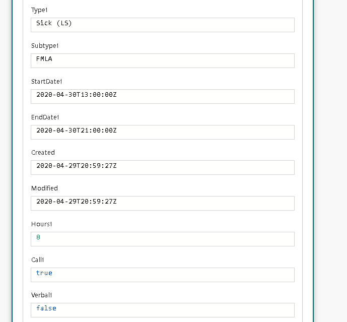 Flow details from 'When an item is created or modified' trigger