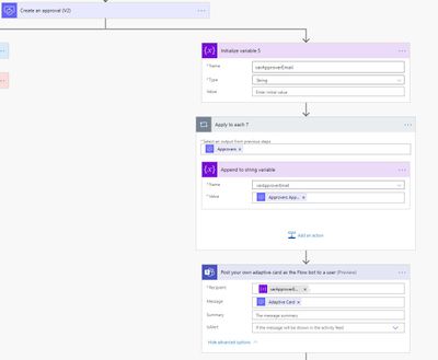 Flow - Post adaptive card