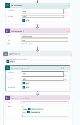 Flow - get attachment array variable