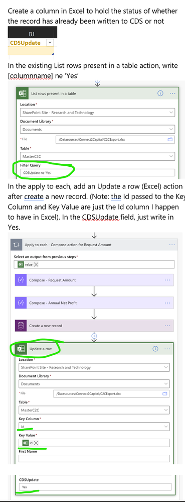 200605 How to mod flow to prevent dupes being written in CDS from Excel.png