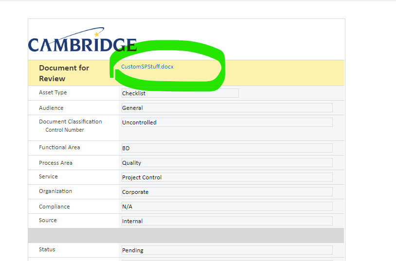 My list with custom Infopath form. Attachment will not open in Browser, it prompts for download only.