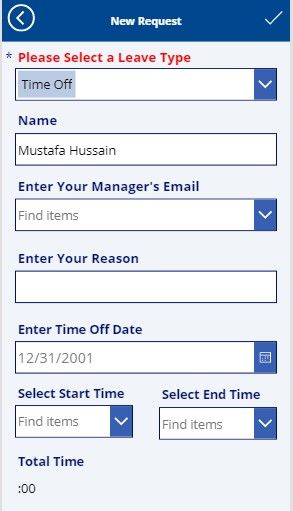 3, form, selected leave type