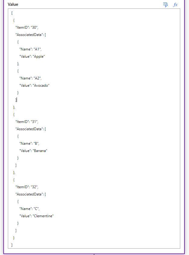 Example of nested array