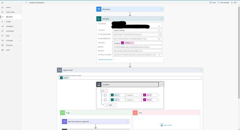 This is the Flow created  for the previous list