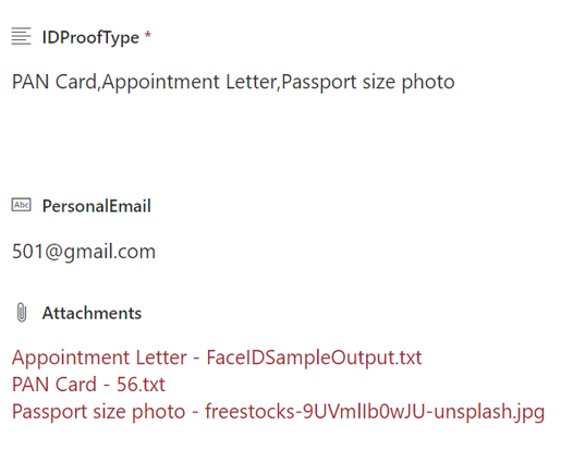 Under the attachments u can see there are 3 files. i want to show only tat passport image in power apps.