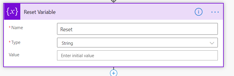 Reset Variable