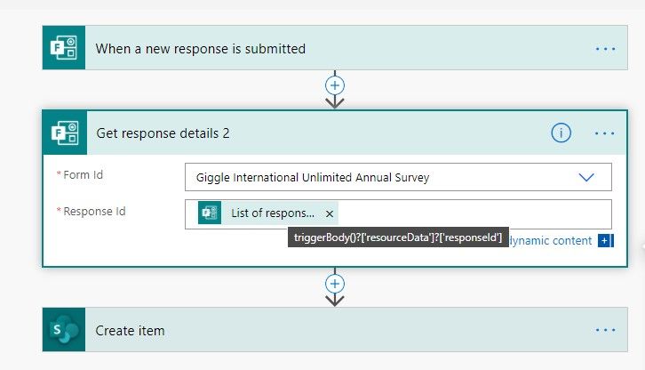 Using 'List of response notifications response Id'