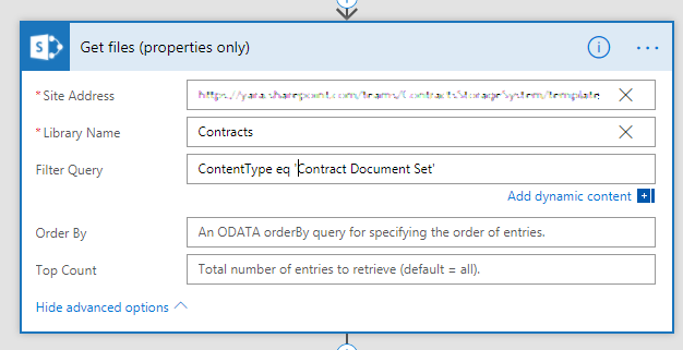 Query filter that returns doc sets