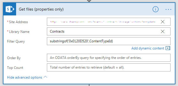 Query filter that returns empty array