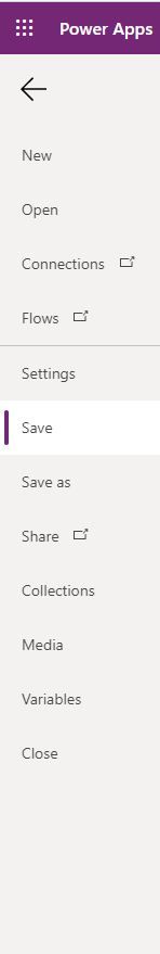 PowerApps Studio -Edit - File menu.JPG