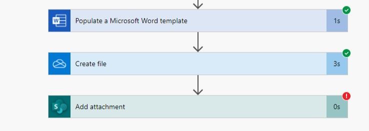 MS Word Documet created and saved to OneDrive