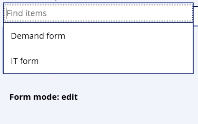 This is the data card in which the Demand or IT form is selected by the user and accordingly the email should trigger.