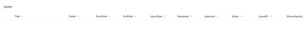 Leave Sharepoint List