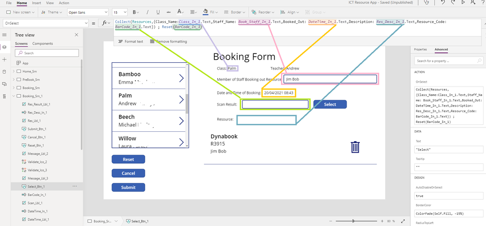 PowerApp Booking 4 select code.png