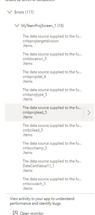 Error after refreshing data source_Powerapps.jpg