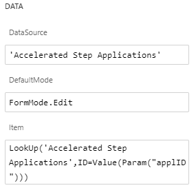 Item property on form that is not working.