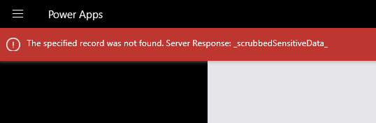 Power Apps Error