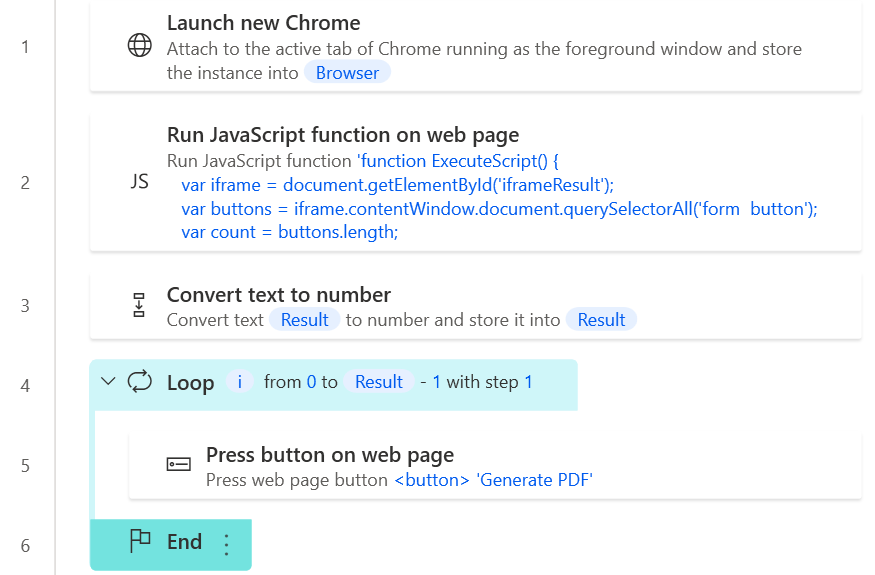 Sample flow - add whatever steps needed to each file download