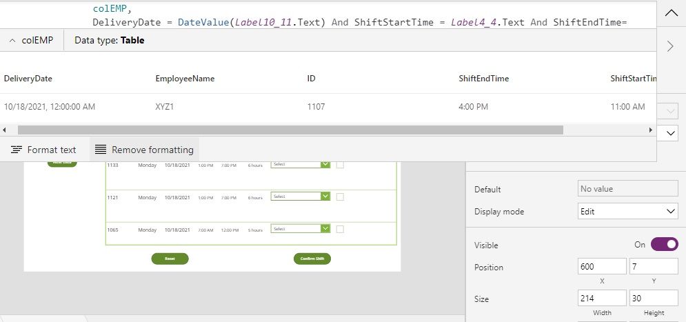 4. Collect data in collection showing format