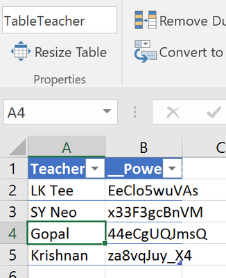 Used for Dropdown Teacher