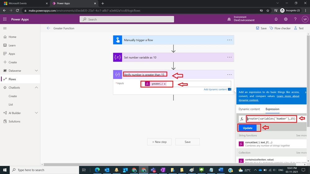 Usage of Greater Function in Power Automate Figure 4.jpg