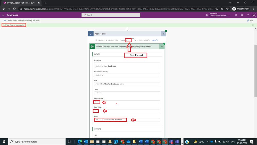 Add A row into an Excel Table Onedrive in Power Automate Figure 8.jpg