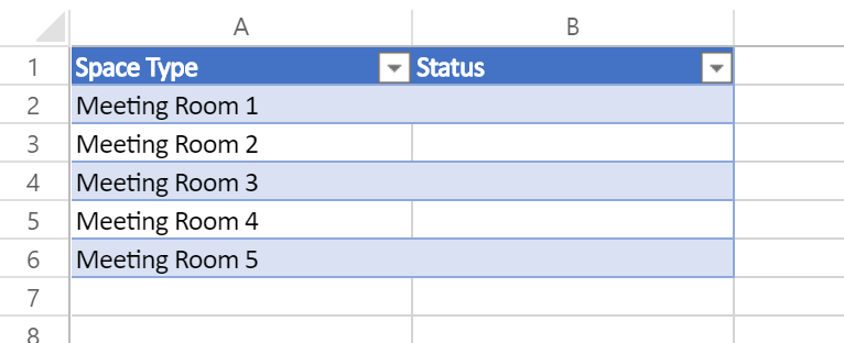 Data Source - a table in Excel Online (in OneDrive for Business)