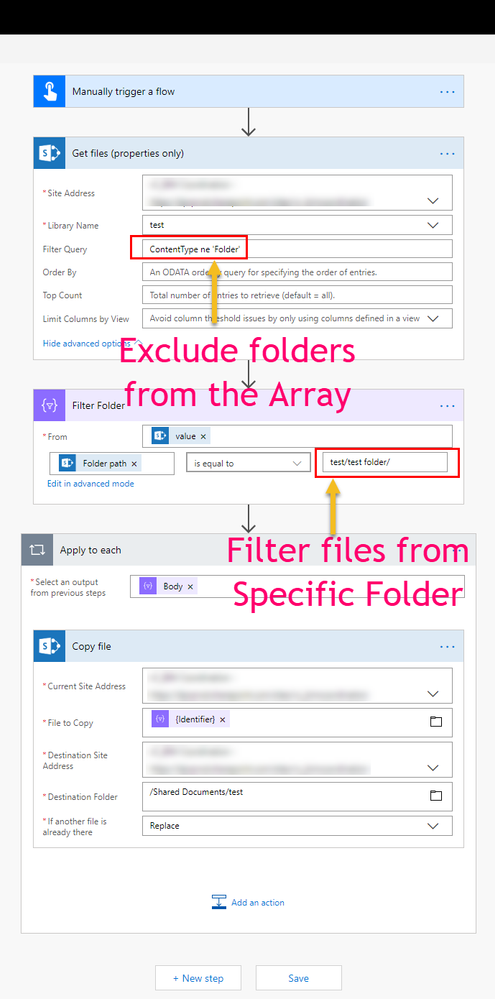 Copy files from specific folder