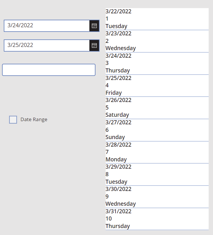 No Date Range Selected (Unchecked box), And No Text Limiter Added