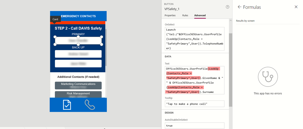 button embedded code w/ no errors