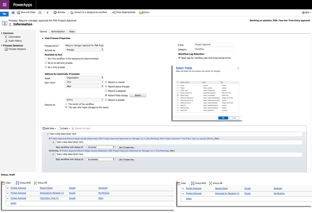 Prevent entry approval before initial approval is processed.