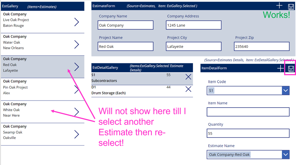 Dataverse PowerApps Gallery Update Issue.png