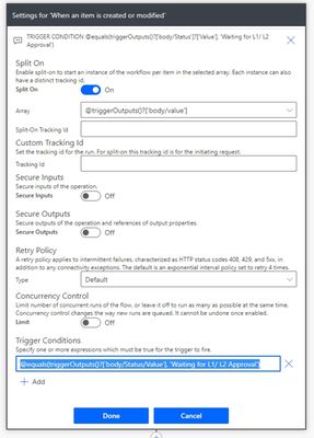 8 - Add a Trigger Condition and paste the details that you cut from the Filter.jpg