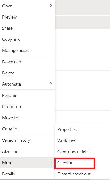 Check-In on File