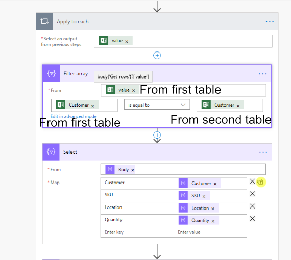 Add filter to tables